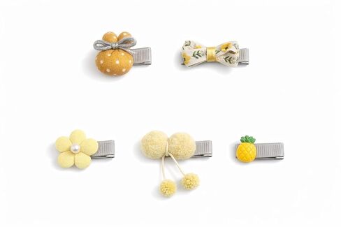 Baby Girl Hair Clips Non Slip for Thin to Thick Hair - No Damage Soft Barrettes for Newborn Infant Toddler - Cute Cartoon Hair Accessories Set (Pink) in Saudi Arabia