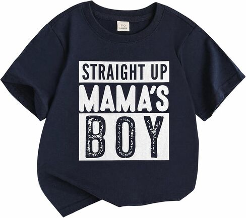 قميص Mama's Boy للأطفال الصغار الأولاد والبنات قمصان مطبوعة بأحرف قطنية بأكمام قصيرة وقمصان صيفية مضحكة للأطفال in Kuwait