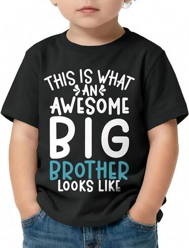 Big Brother Shirt for Toddler Boys Promoted to Announcement Shirts Funny Baby Boy Letter Print Tees Kids Summer Tops in Kuwait