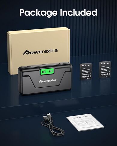 EN-EL12 Battery 2 Pack and USB-C Dual Charger for Nikon Coolpix S9900, S9700, S9500, S9300, AW110, AW130, S70 and More (1500mAh High Capacity) in Kuwait