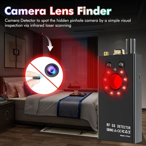 Anti-Spy Hidden Camera Detector Portable Listening Device Detector Camera Finder Professional Privacy Protector in Kuwait