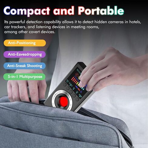 Anti-Spy Hidden Camera Detector Portable Listening Device Detector Camera Finder Professional Privacy Protector in Kuwait