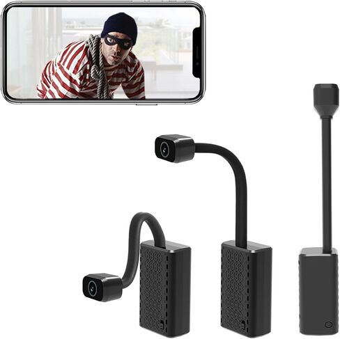 كاميرا مراقبة W-G2 Mini Goose-Neck، كاميرا مراقبة لاسلكية بدقة 2K HD مع حامل مغناطيسي، نقطة اتصال وبطارية مدمجة، رؤية ليلية ملونة، كشف الحركة، تخزين سحابي، مراقبة الهاتف والكمبيوتر in Kuwait