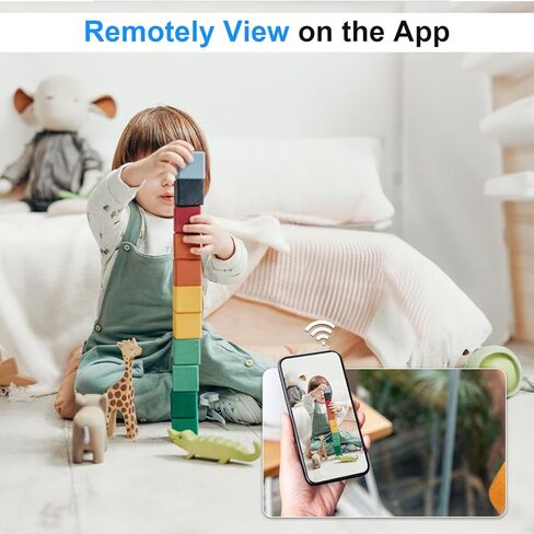 LIBREFLY Mini Wireless Security Camera with Clock Display- Full HD 1080P WiFi Camera - Small Nanny Cam - Night Vision - SD/Cloud Storage in Kuwait