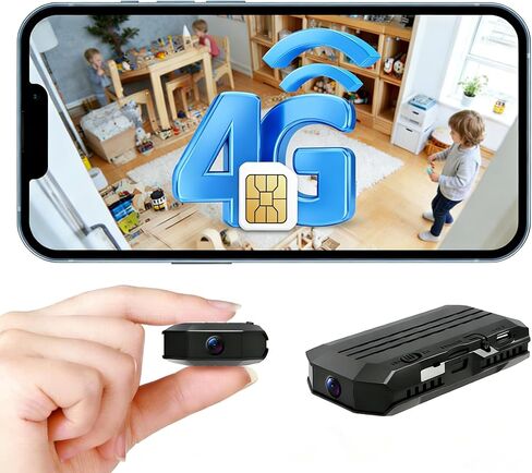 4K HD Mini 4G LTE Cellular Doorstep Vehicle Surveillance With Stairwell Camera, Home-Use Plug-Free Monitor Requiring,(No WiFi Required, Built-in SIM Card),Night Vision,Motion Detection Alerts. in Kuwait