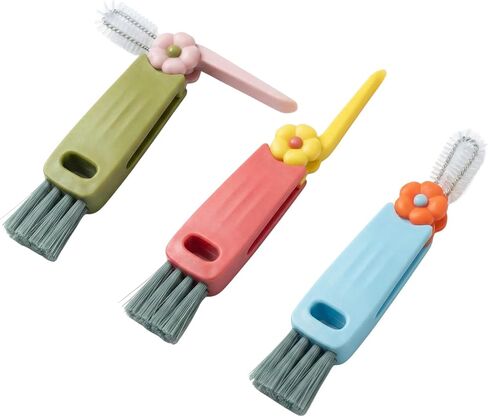 3 in 1 Cup Lid Cleaning Brush, 360° Rotating Bottle Brush for Water Bottles, Multifunctional Crevice Cleaner for Tumblers Kitchen (Crocodile) in Kuwait