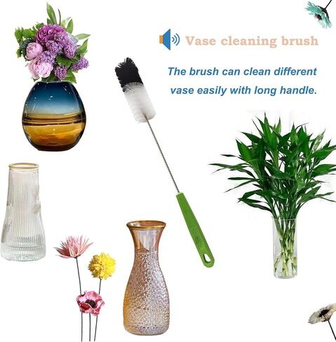 2 Pack 16" Water Bottle Brush for Cleaning, Dokpod Long Handle Bottle Cleaner Brush, Narrow Bottle Scrubber Brush, Hummingbird Feeder Cleaning Brushes, Cup Cleaner Brush, Meat Grinder Brush, for Pipe in Kuwait