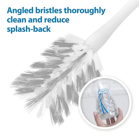Dr. Brown's Deluxe Bottle Brush for Cleaning Baby Bottles, Nipples, and Sippy Cups with Suction Cup Stand and Vent Brush, BPA-Free, Gray, 1-Pack in Kuwait
