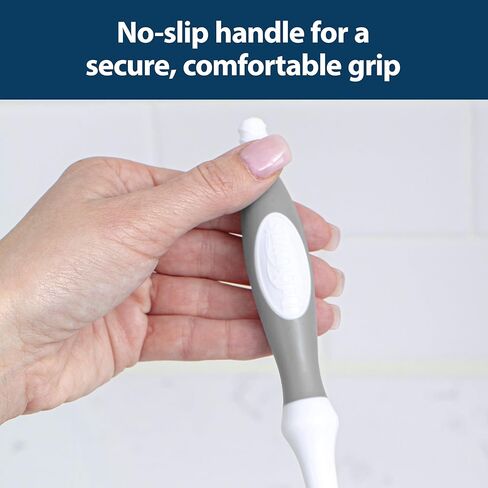 Dr. Brown's Deluxe Bottle Brush for Cleaning Baby Bottles, Nipples, and Sippy Cups with Suction Cup Stand and Vent Brush, BPA-Free, Gray, 1-Pack in Kuwait