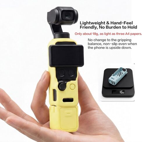 Silicone Case for DJI Osmo Pocket 4, Full Protective Cover with Lens Protector, Anti-Scratch Shockproof Soft Silicone Sleeve Skin, Portable Dustproof Accessories for Osmo Pocket 4 Black in Saudi Arabia