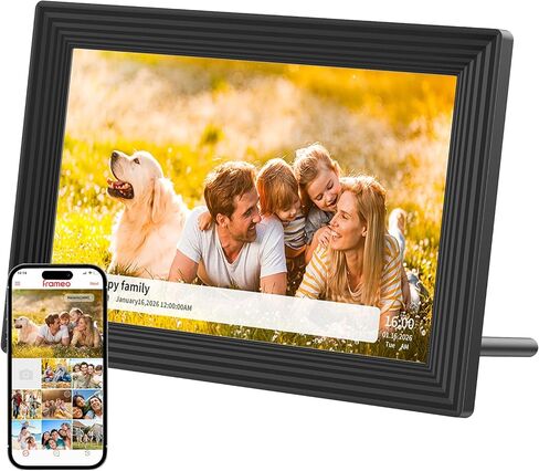 Digital Picture Frame,10.1 Inch Frameo Digital Photo Frame, 1280x800 IPS LCD Touch Screen,16GB, Supports SD Cards,Share Happy Moments Instantly via Frameo App from Anywhere,Best Gifts for Your Loves in Kuwait