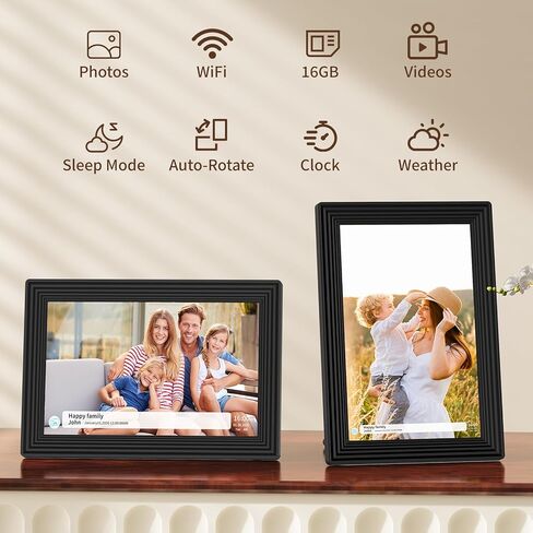 Digital Picture Frame,10.1 Inch Frameo Digital Photo Frame, 1280x800 IPS LCD Touch Screen,16GB, Supports SD Cards,Share Happy Moments Instantly via Frameo App from Anywhere,Best Gifts for Your Loves in Kuwait