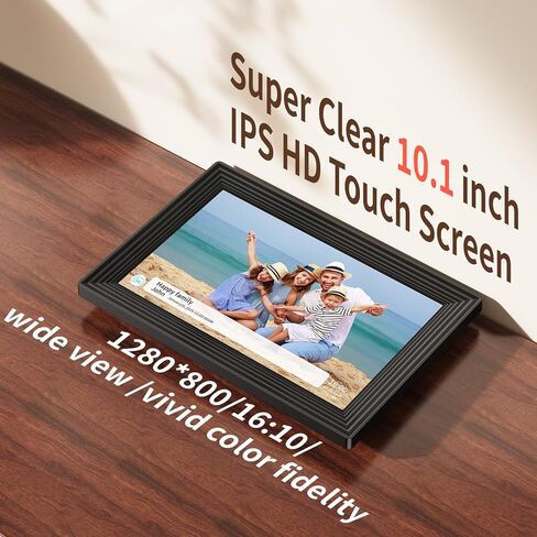 Digital Picture Frame,10.1 Inch Frameo Digital Photo Frame, 1280x800 IPS LCD Touch Screen,16GB, Supports SD Cards,Share Happy Moments Instantly via Frameo App from Anywhere,Best Gifts for Your Loves in Kuwait