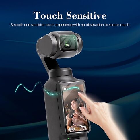 واقي شاشة للعدسة لجيب DJI Osmo Pocket 4/3 &Xtra Muse (8 عبوات)، جيب 4 ملحقات واقي شاشة من الزجاج المقسى شاشة OLED، فائقة الدقة، صلابة 9H، حماية كاملة، مقاومة للخدش in Kuwait
