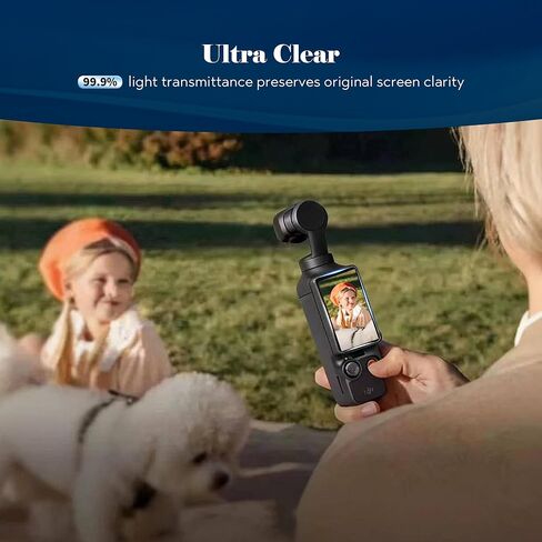 واقي شاشة للعدسة لجيب DJI Osmo Pocket 4/3 &Xtra Muse (8 عبوات)، جيب 4 ملحقات واقي شاشة من الزجاج المقسى شاشة OLED، فائقة الدقة، صلابة 9H، حماية كاملة، مقاومة للخدش in Kuwait