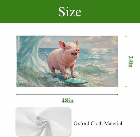 Surfing Pig Magnetic Fluorescent Light Covers for Ceiling Lights 2x4 Ft, Oil Painting Funny Animal Beach Summer Office Classroom Kitchen Drop Ceiling Light Covers Lighting Filters Shade Panel 3 Packs in Kuwait