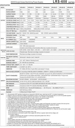 LRS-600-27 Switching Power Supply DC 600W Motor driv 27V 22.2A in Saudi Arabia