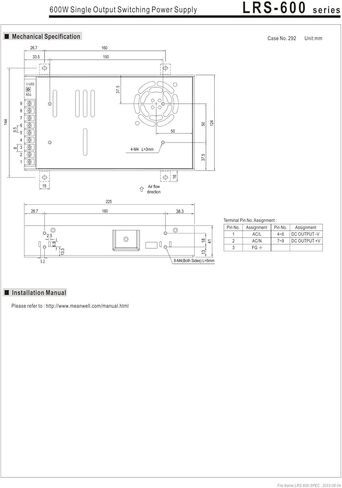 LRS-600-27 Switching Power Supply DC 600W Motor driv 27V 22.2A in Saudi Arabia