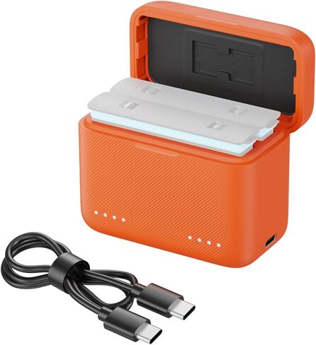 SmallRig Battery Charger for Insta360 X5, 80 Mins Rapid Charging, 2-Channel Camera Battery Charger with 2 TF Card Slots, LED Indicators, Lightweight for Insta360 X5 Accessories in Kuwait