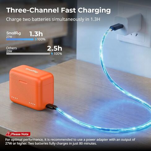 SmallRig Battery Charger for Insta360 X5, 80 Mins Rapid Charging, 2-Channel Camera Battery Charger with 2 TF Card Slots, LED Indicators, Lightweight for Insta360 X5 Accessories in Kuwait