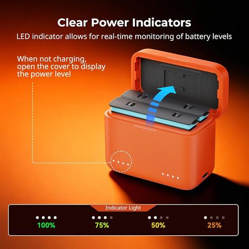 SmallRig Battery Charger for Insta360 X5, 80 Mins Rapid Charging, 2-Channel Camera Battery Charger with 2 TF Card Slots, LED Indicators, Lightweight for Insta360 X5 Accessories in Kuwait