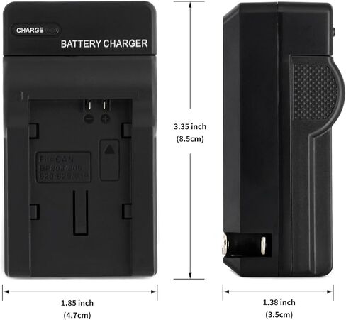 Norifon BP-808 Wall Charger for Canon FS100, FS200, FS300, LEGRIA HF G10, LEGRIA HF G25 and More with Foldable Plug in Kuwait