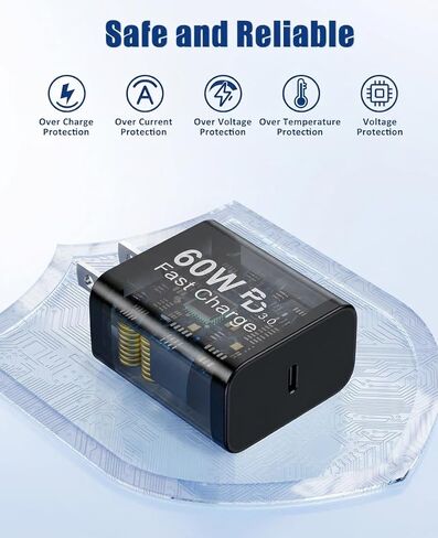 for iPhone 15 16 Charger Fast Charging, 2Pack Dual Port QC+PD USB C Wall Charger Block with 4Pack USB C Cable 6ft iPhone16 15 Charger Cord for iPhone16 15/15 Plus/15 Pro/15 Pro Max, iPad Pro,Samsung in Saudi Arabia