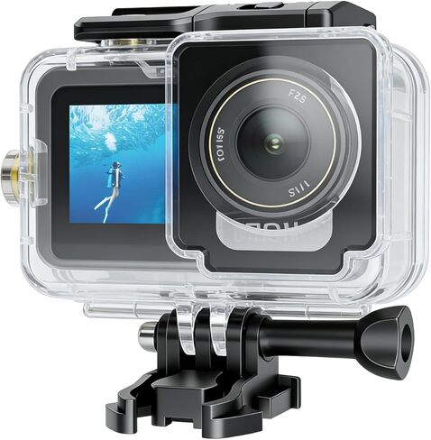 حافظة مقاومة للماء لـ DJI Action 4/5/6، غطاء تحت الماء 60 متر مع شاشة زجاجية مقسى، حافظة واقية للغوص من مادة الكمبيوتر مع محول تركيب (YH-DJI-6) in Kuwait