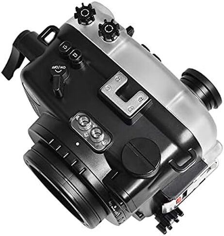 Seafrogs 40M/130FT Camera Waterproof Case Underwater Housing for Sony A6600 with 16-50MM Standard Barrel, Built-in Water Leakage Sensor, Ideal for Diving, Surfing, Swimming and Rafting Video in Kuwait