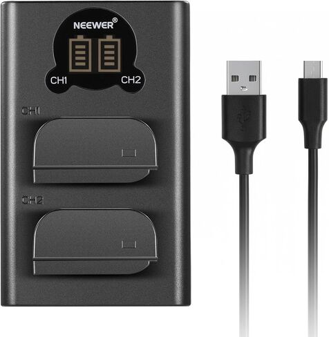 NEEWER Replacement Battery and Charger Set for DMW-BLK22, Compatible with Panasonic Lumix DC-S5 GH5 II S5 II GH6 S5 IIX S9, 2 Pack 2400 mAh Batteries and Type C Dual Channel USB Charger in Saudi Arabia