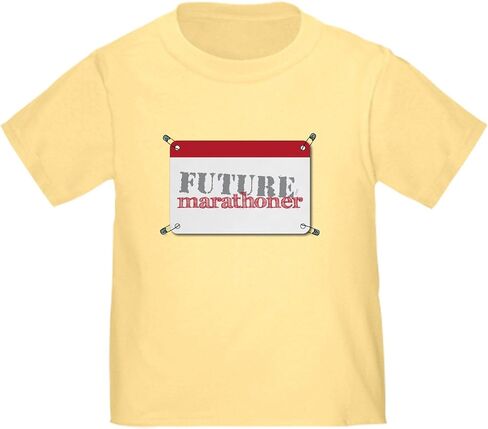 تي شيرت CafePress Future Marathoner Red للأطفال الصغار برسومات لطيفة للأطفال الصغار، 100% قطن in Kuwait