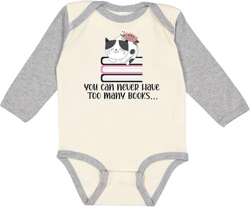 inktastic Bookworm Never Have Too Many Books Long Sleeve Creeper in Saudi Arabia