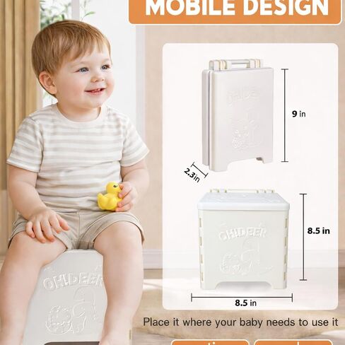 Travel Potty,Car Potty for Toddler,Portable Toilet for Kids,with Travel Bag and 45 Liners, Foldable, Indoor/Outdoor Use in Kuwait