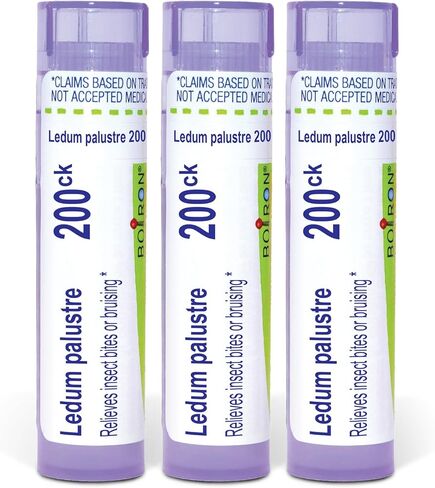 دواء المعالجة المثلية BOIRON Ledum Palustre 200ck لدغات الحشرات أو الكدمات - 80 قطعة (عبوة من 3) in Kuwait