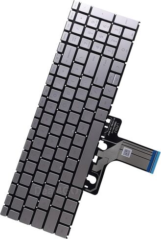لوحة مفاتيح بديلة بإضاءة خلفية من Deal4GO لجهاز HP 15-FD 15-FC, 250 255 256 G10 15-EG 15-EH 15-FD1072NR 15-FC0047NR 15-EG0010NR - فضي in Saudi Arabia