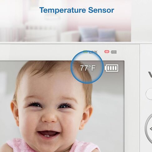 VTech 819 Max 7" Non-WiFi Video Baby Monitor – Large Color LCD Screen, Long Battery Life, Night Vision, Temperature Sensor, Lullabies – Secure & Hack-Proof in Kuwait