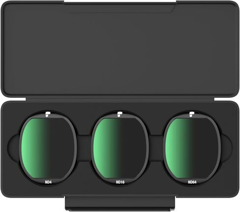 PolarPro - ND/PL مرشح 3 عبوات متوافق مع DJI Mavic 4 Pro | يحتوي على ND4/16/64PL | كثافة محايدة + مرشح مستقطب للتحكم في سرعة الغالق السينمائي (مجموعة حية = ND + الاستقطاب) in Kuwait
