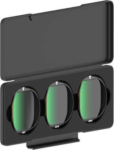 PolarPro - ND/PL مرشح 3 عبوات متوافق مع DJI Mavic 4 Pro | يحتوي على ND4/16/64PL | كثافة محايدة + مرشح مستقطب للتحكم في سرعة الغالق السينمائي (مجموعة حية = ND + الاستقطاب) in Kuwait