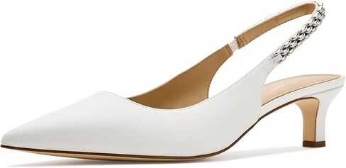 Michael Kors Womens Marcia Kitten Sling Pumps in Kuwait