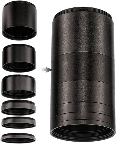 M42 1.25" Spacer Ring Set — 3/5/7/15/20/30mm — M42x0.75 Threaded Extensions (Male/Female) — Fine-Tune T2 Backfocus for Astro Cameras, OAGs & Filter Trains — 6 Rings in Kuwait