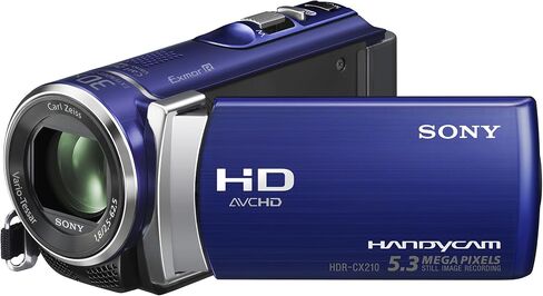 كاميرا سوني HDR-CX210 عالية الوضوح هاندي كام 5.3 ميجابكسل مع تكبير بصري 25x (أزرق) (موديل 2012) in Kuwait