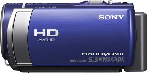 كاميرا سوني HDR-CX210 عالية الوضوح هاندي كام 5.3 ميجابكسل مع تكبير بصري 25x (أزرق) (موديل 2012) in Kuwait