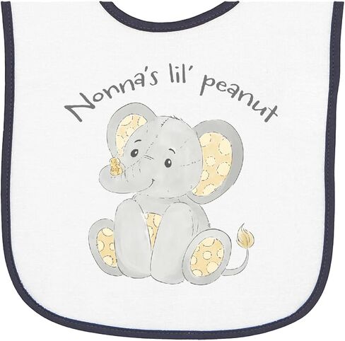 inktastic Nonna's Lil' Peanut Baby Terry Cloth Bib in Kuwait