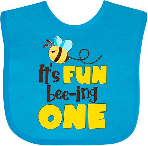 inktastic It's Fun Bee-ing One- Cute Bee First Birthday Baby Bib in Saudi Arabia