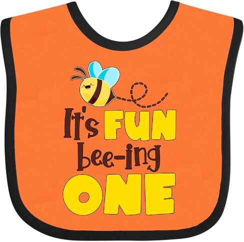 inktastic It's Fun Bee-ing One- Cute Bee First Birthday Baby Bib in Saudi Arabia