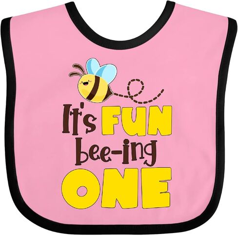 inktastic It's Fun Bee-ing One- Cute Bee First Birthday Baby Bib in Saudi Arabia