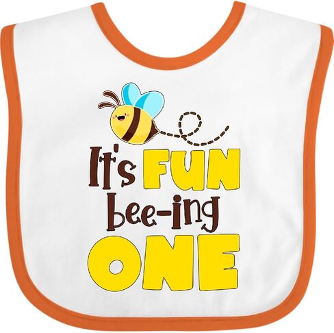 inktastic It's Fun Bee-ing One- Cute Bee First Birthday Baby Bib in Saudi Arabia