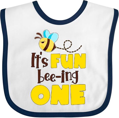 inktastic It's Fun Bee-ing One- Cute Bee First Birthday Baby Bib in Saudi Arabia