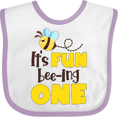 inktastic It's Fun Bee-ing One- Cute Bee First Birthday Baby Bib in Saudi Arabia