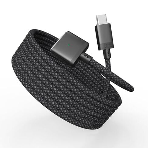USB -C إلى كابل Magnetic 3 مع وظيفة شفط جانبي ، متوافق مع كابل شحن Magsafe لـ 14 "16" MacBook Pro 2024 M3 Pro & Max ، MacBook Air 2022 M2 ، 2023 M2 Pro & Max - 6.6ft Gery Black in Saudi Arabia